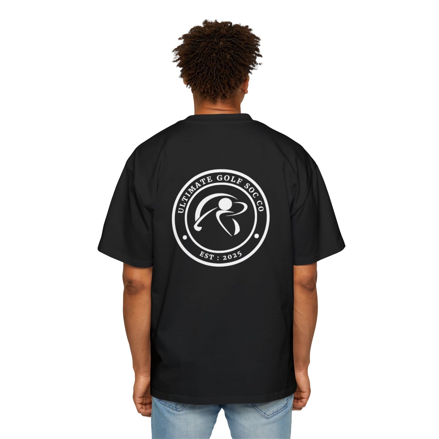 PREMIUM HEAVY OVERSIZED UGS CO CREST TEE BLACK
